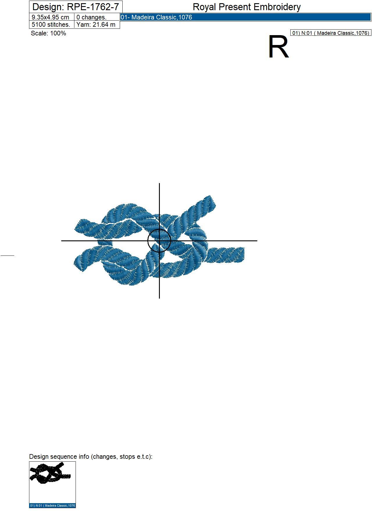 Nautical Rope Knots Machine Embroidery Designs