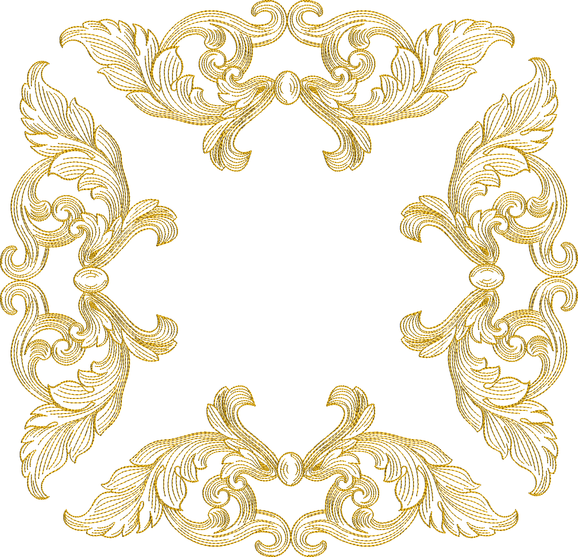 Set of Machine Embroidery Designs Baroque style