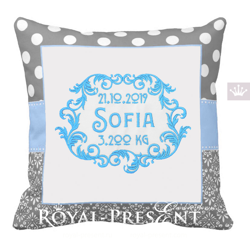 Filigree retro frame Machine embroidery design - 2 sizes RPE-1773