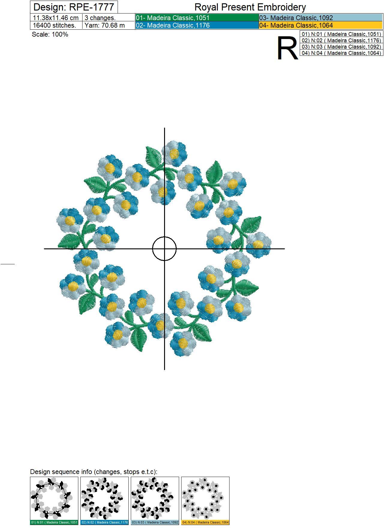 Flowers machine embroidery designs