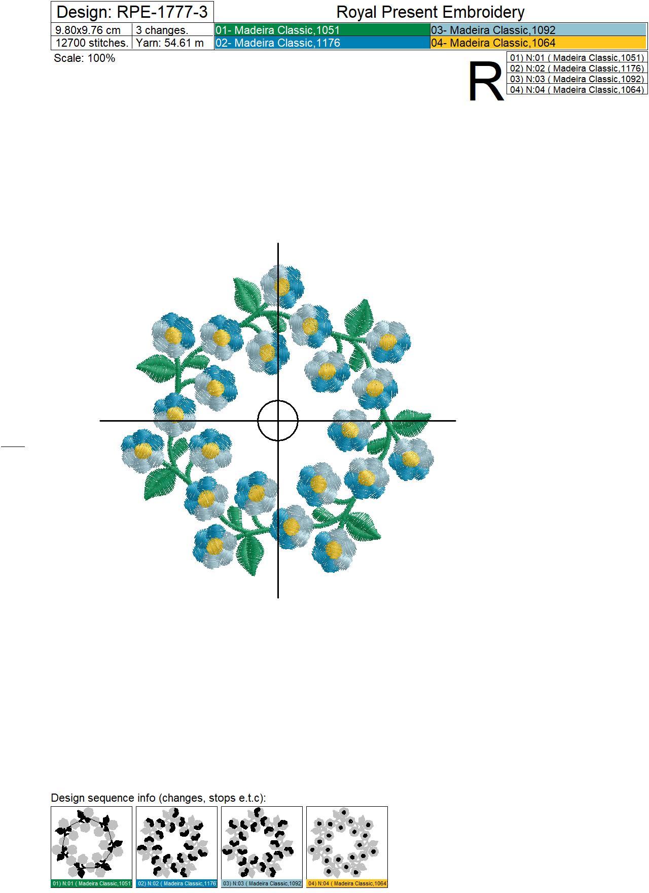Flowers machine embroidery designs