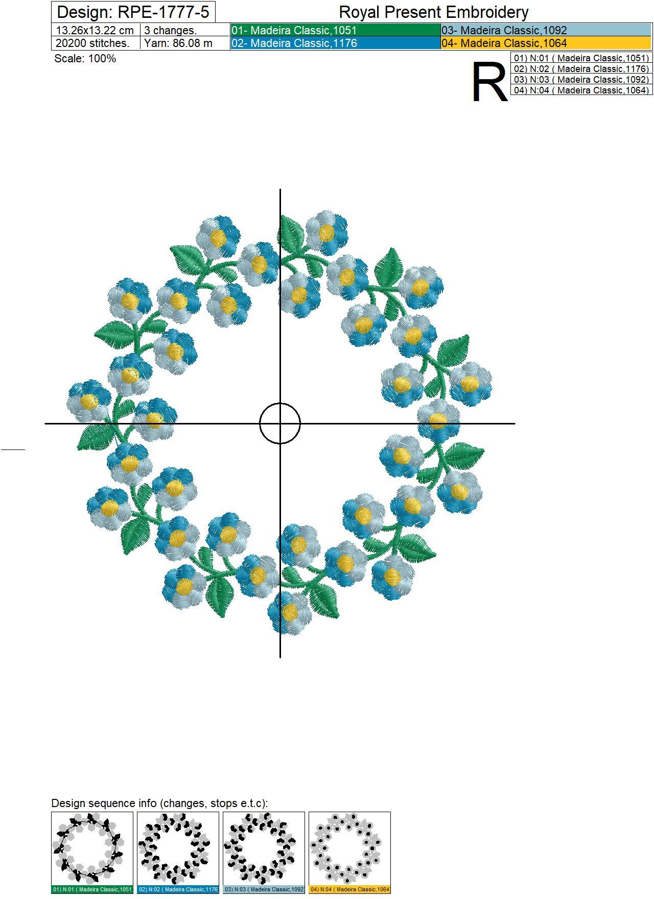 Flowers machine embroidery designs