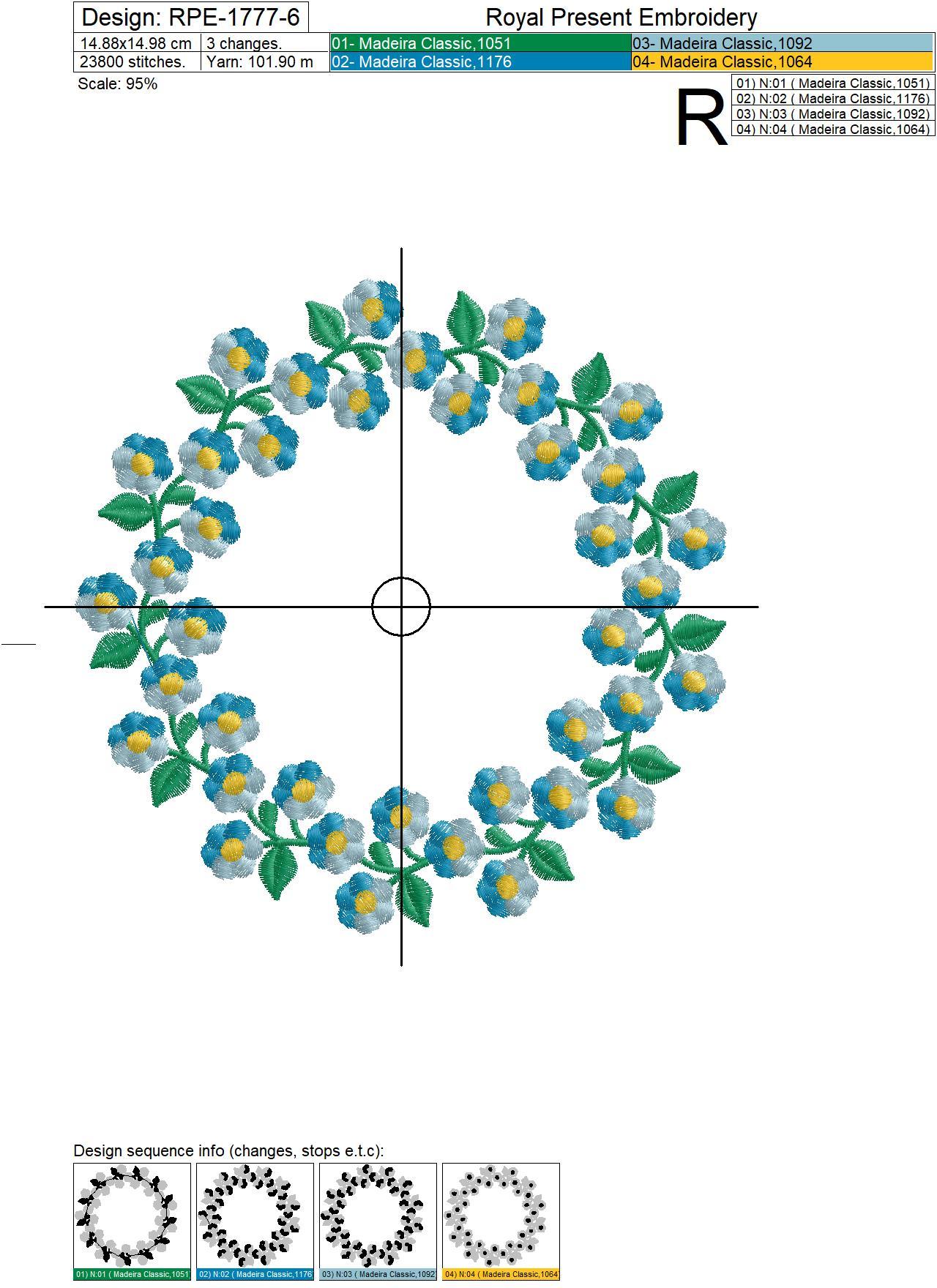 Flowers machine embroidery designs