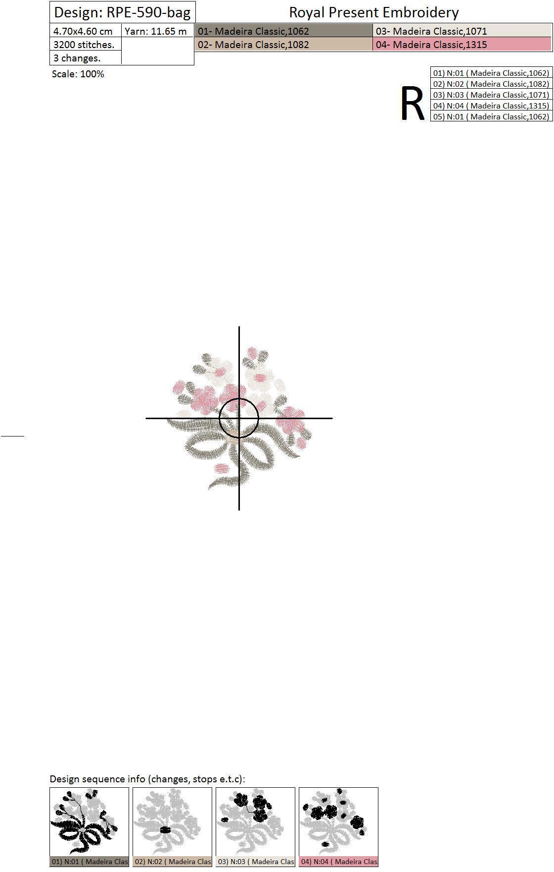 Machine Embroidery Design Flower bouquet - 3 in 1