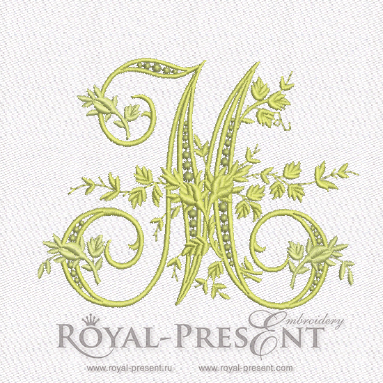 Machine Embroidery Design Monogram M