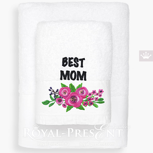 Best Mom Machine Embroidery Design - 2 sizes RPE-1790