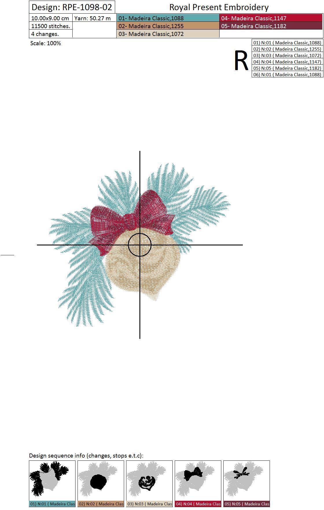 Machine Embroidery Design Christmas tree toy - 3 sizes