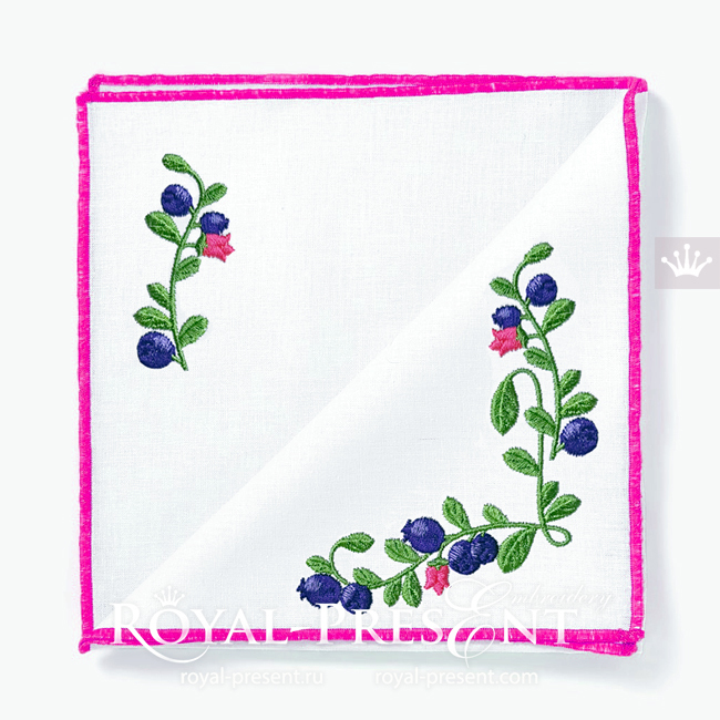 Blueberries Machine Embroidery Designs - 2 sizes RPE-1800
