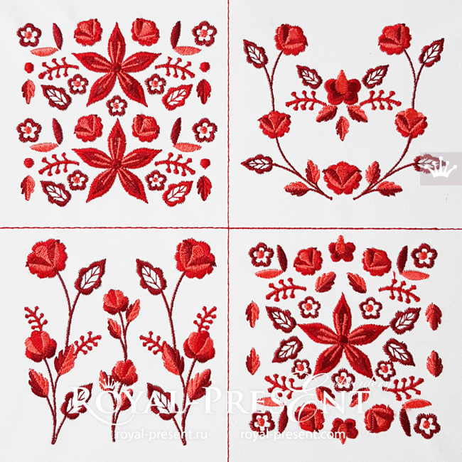 Polish Folk Quilt Machine Embroidery Designs - 3 sizes RPE-1806
