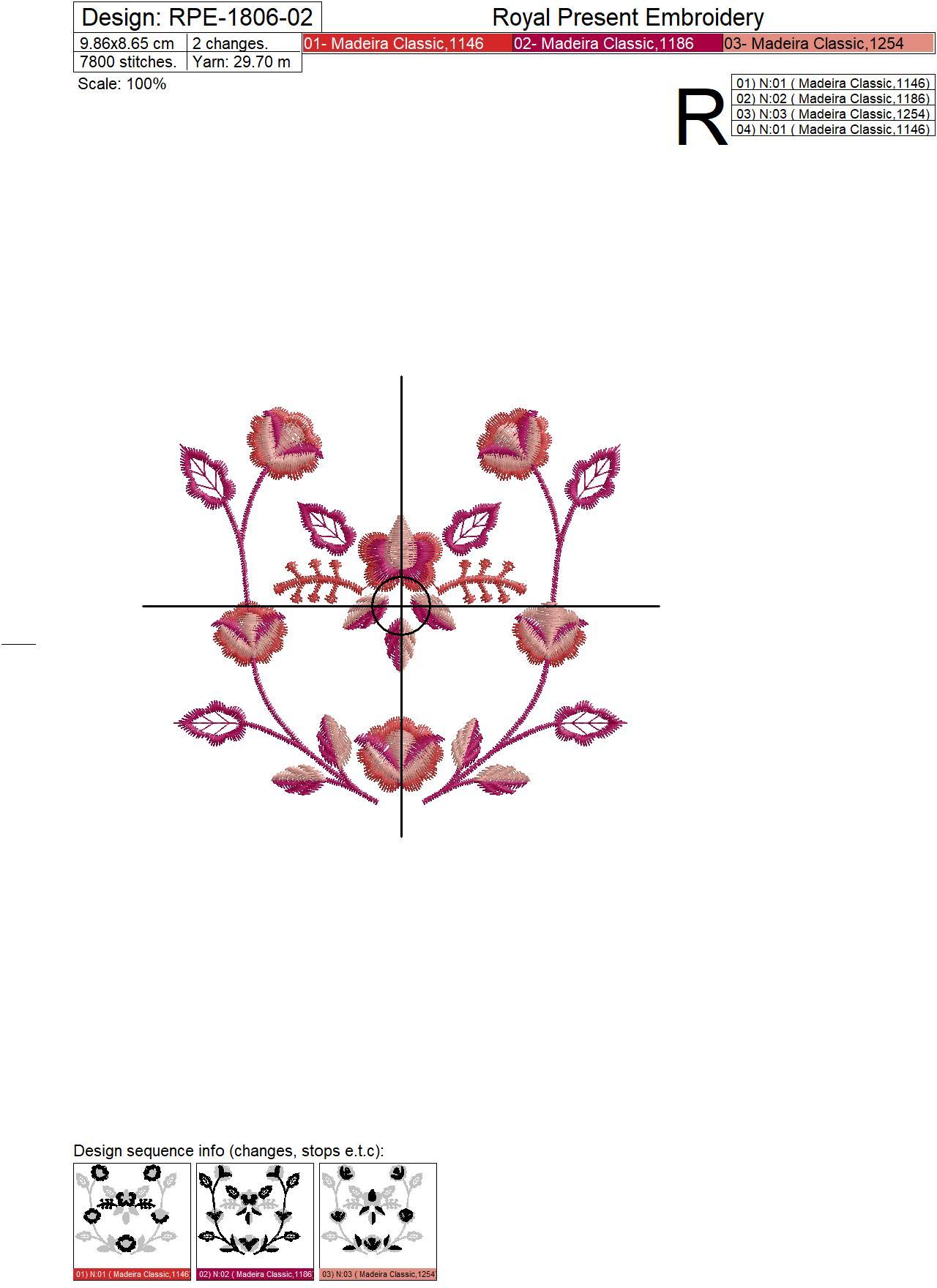 Polish Folk Quilt Machine Embroidery Designs - 3 sizes