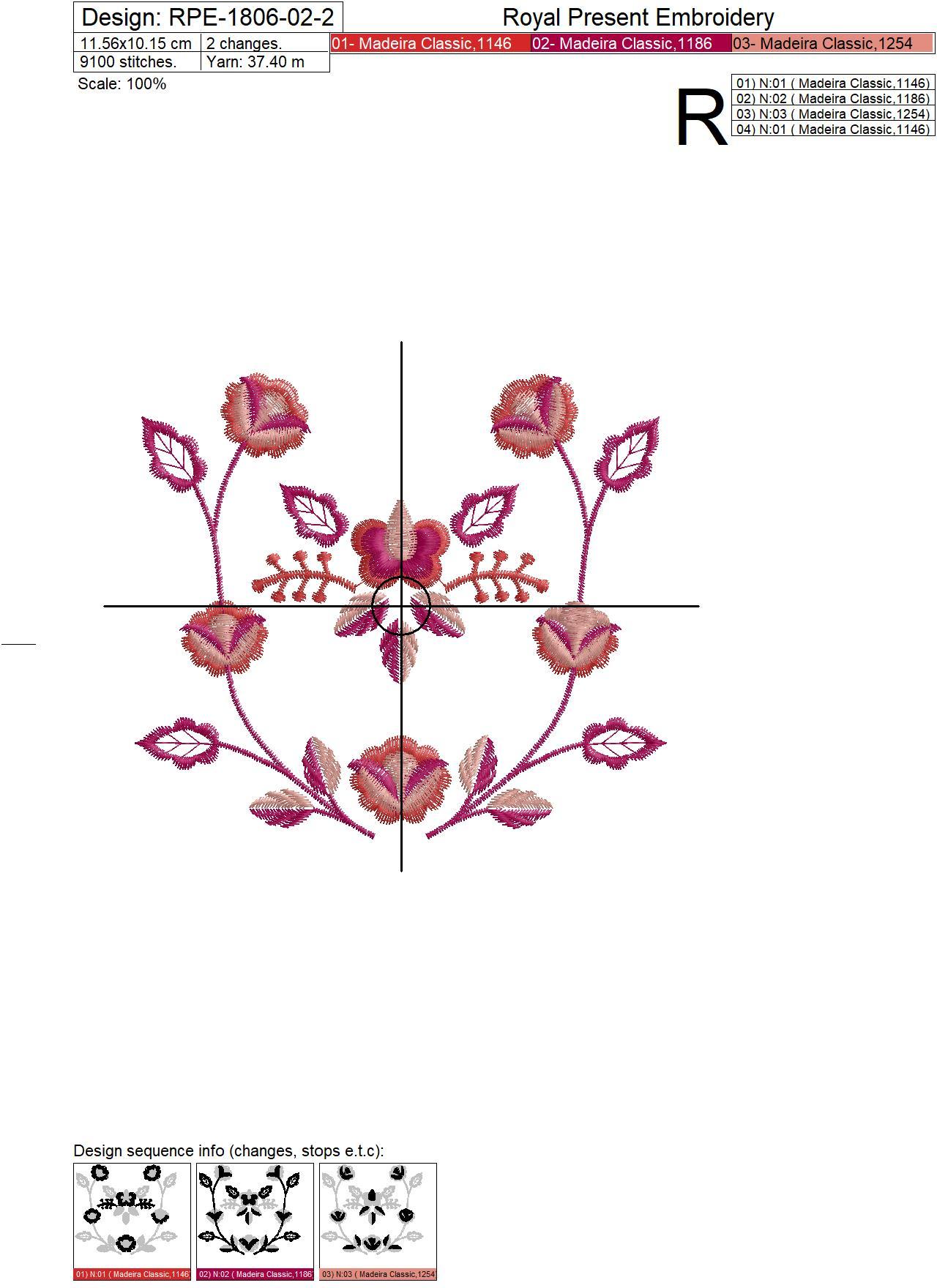 Polish Folk Quilt Machine Embroidery Designs - 3 sizes