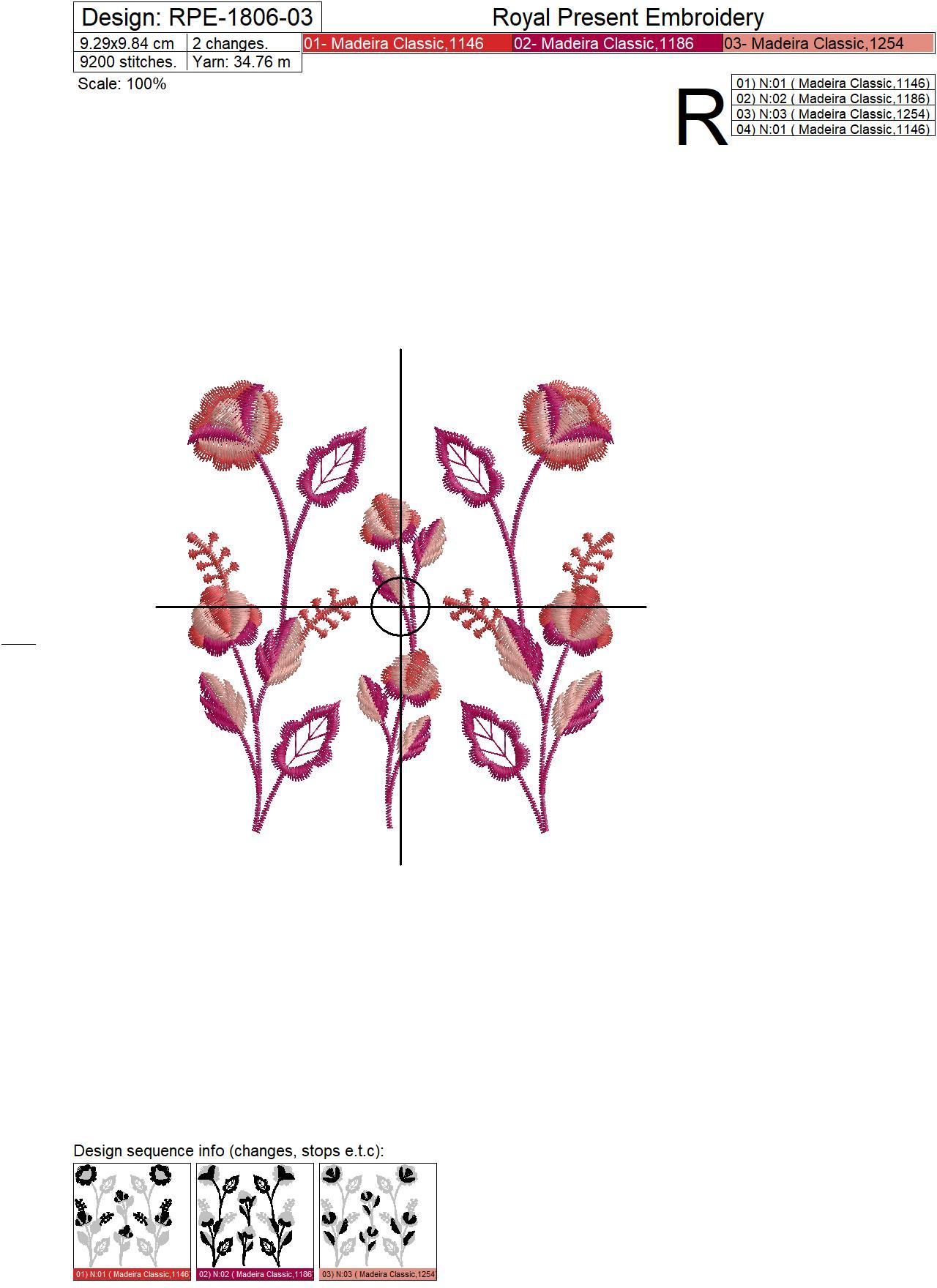 Polish Folk Quilt Machine Embroidery Designs - 3 sizes