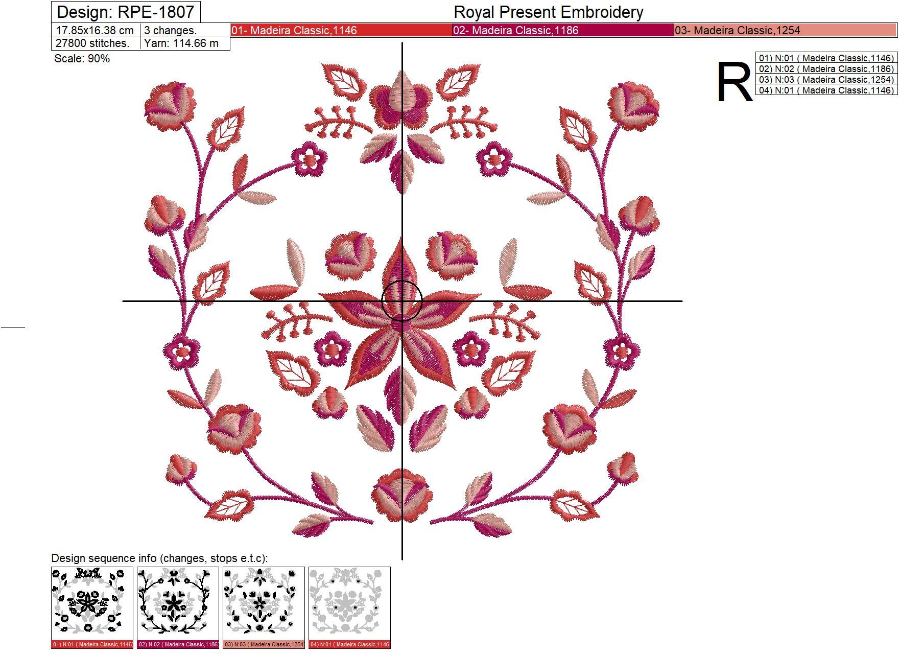 Polish Folk Machine Embroidery Design - 2 sizes