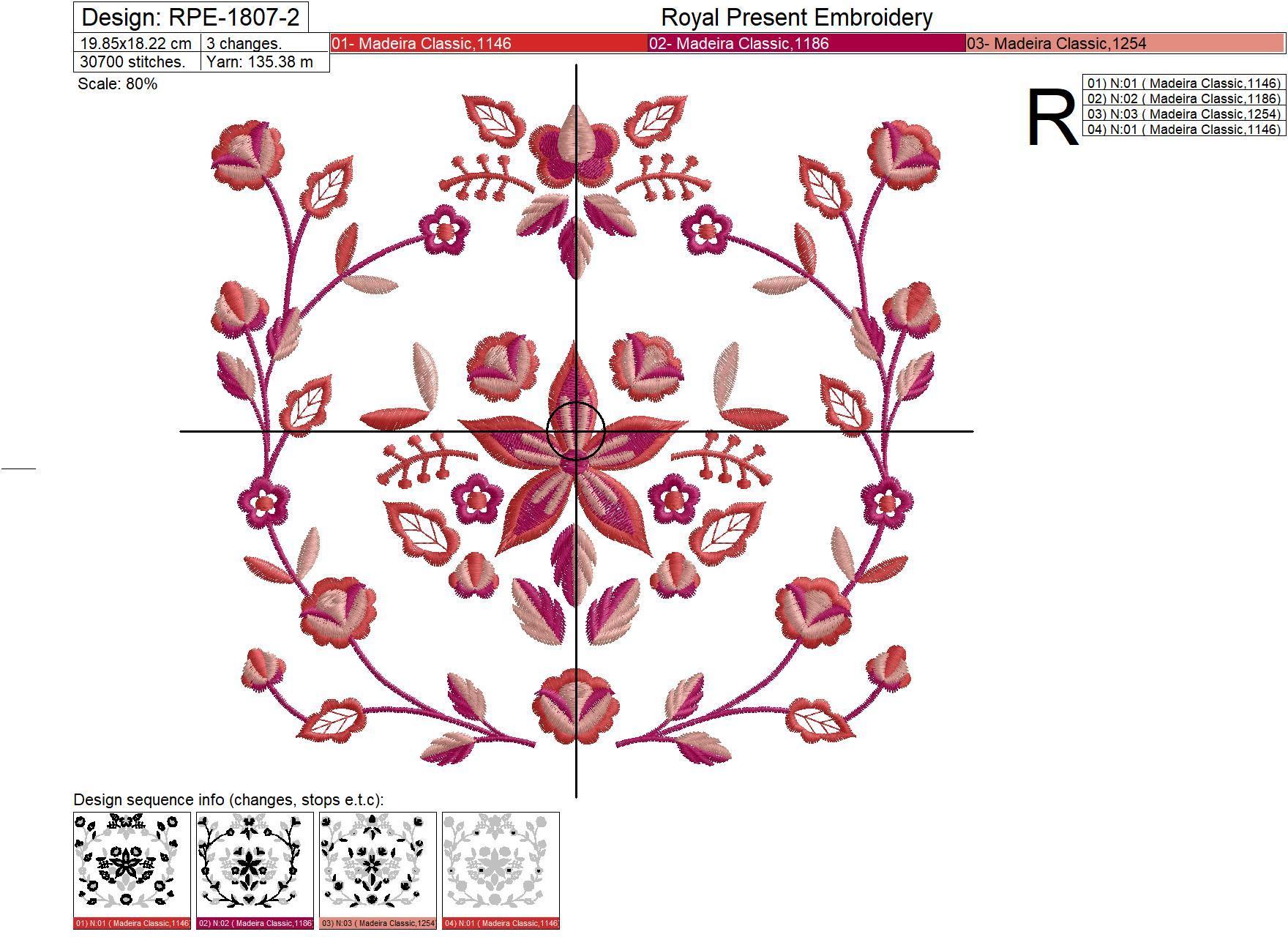 Polish Folk Machine Embroidery Design - 2 sizes
