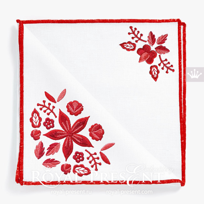 Polish Folk Flowers Machine Embroidery Designs - 2 sizes RPE-1810