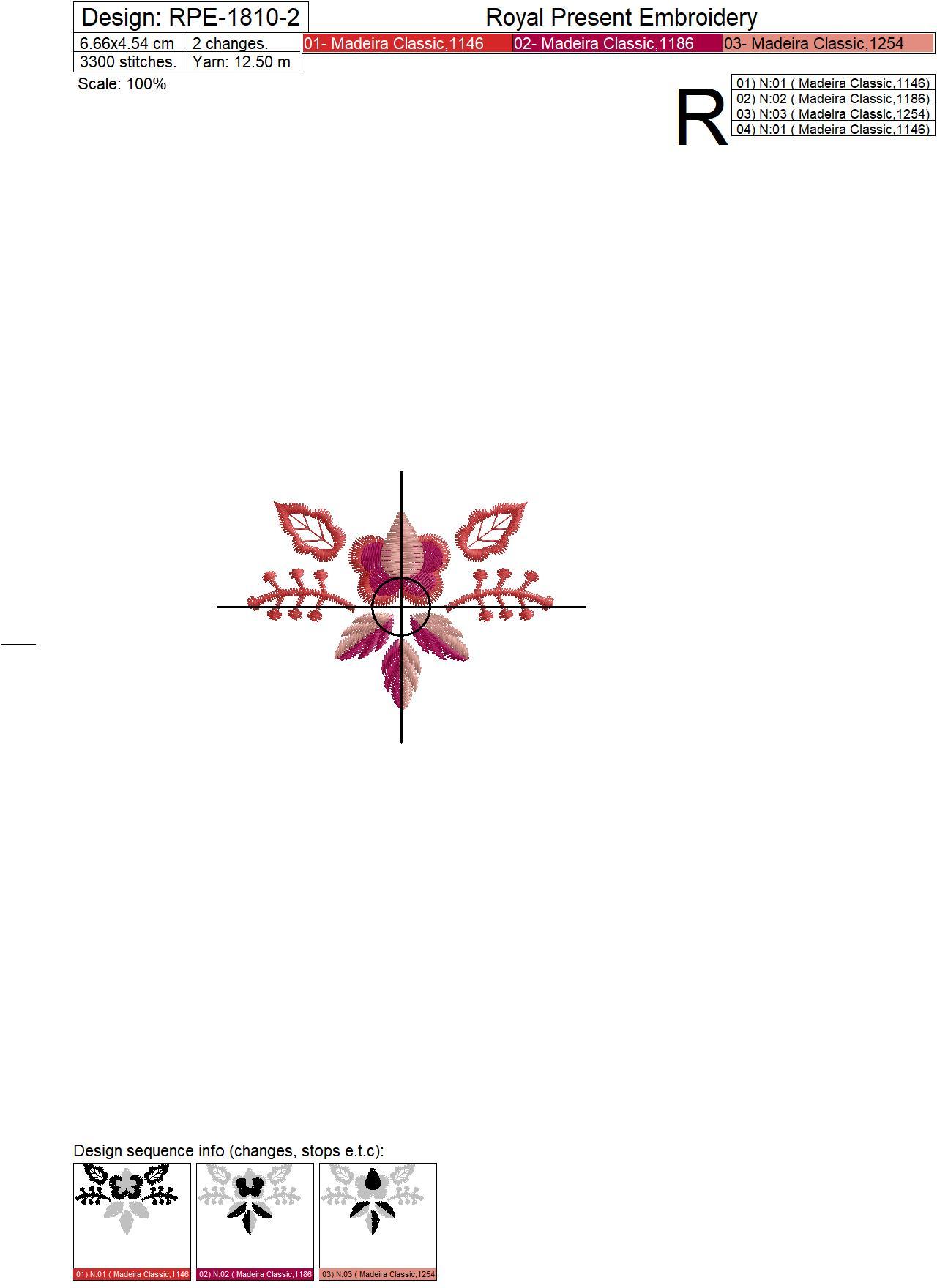 Polish Folk Flowers Machine Embroidery Designs - 2 sizes