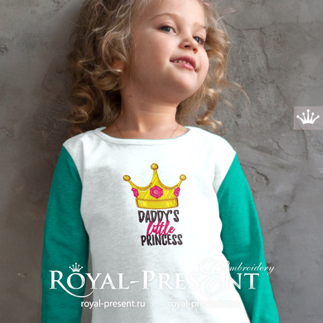 Deddys Little Princess Machine Embroidery Design - 3 sizes RPE-1798