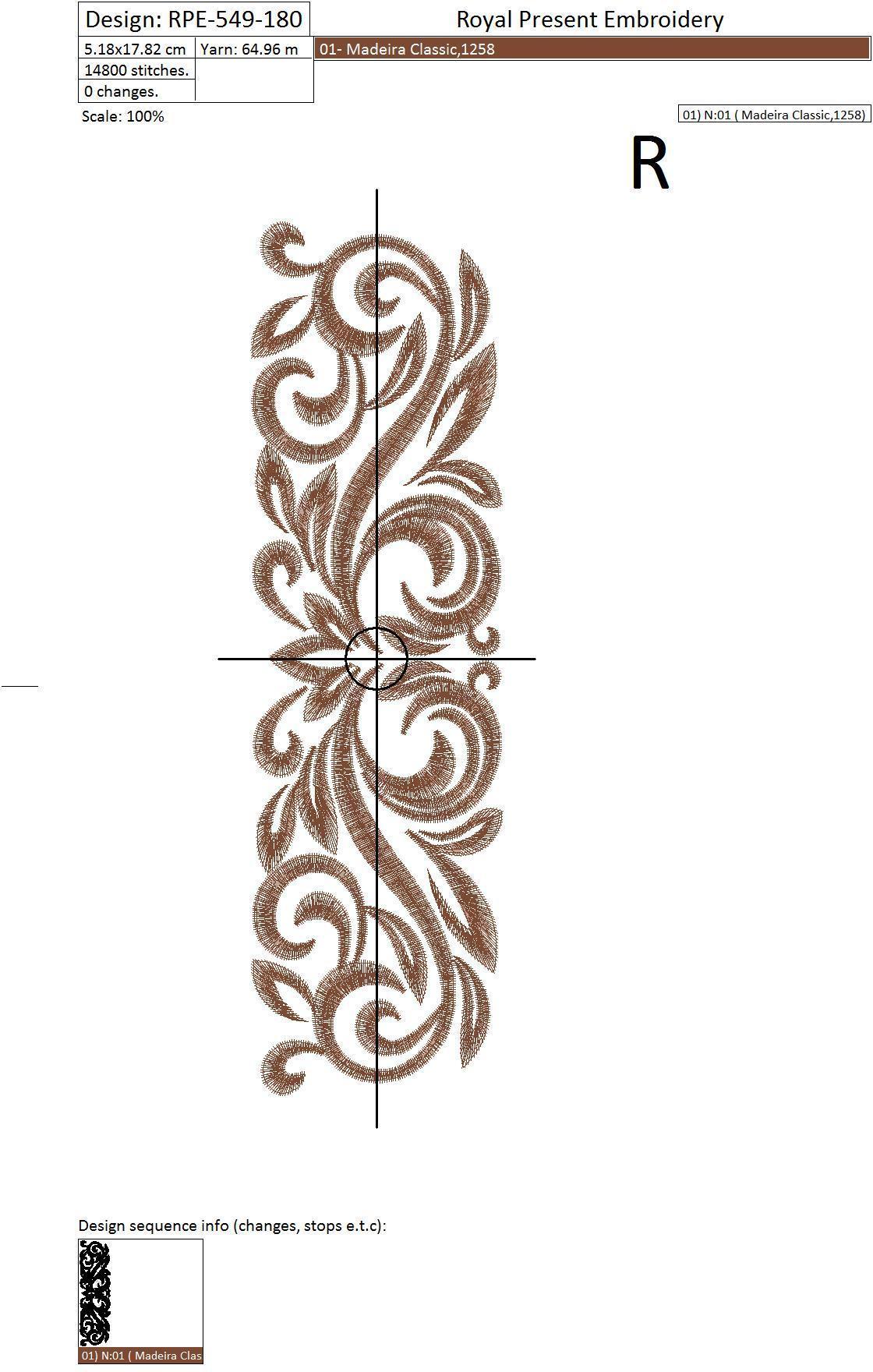 Machine Embroidery Design Classic style - 4 sizes