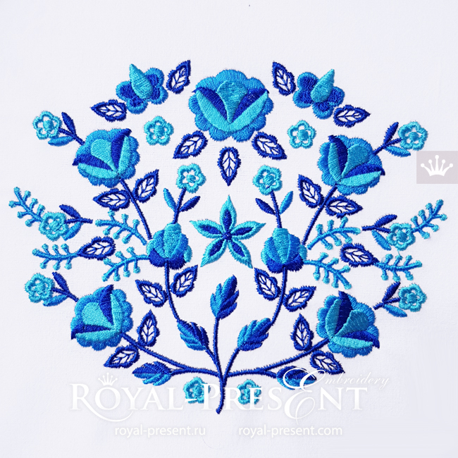 Polish Folk Bush Machine Embroidery Design - 2 sizes