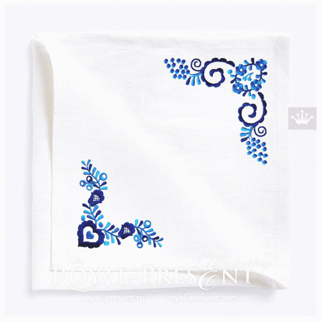 Slovak Corners Machine Embroidery Designs - 3 sizes RPE-1819