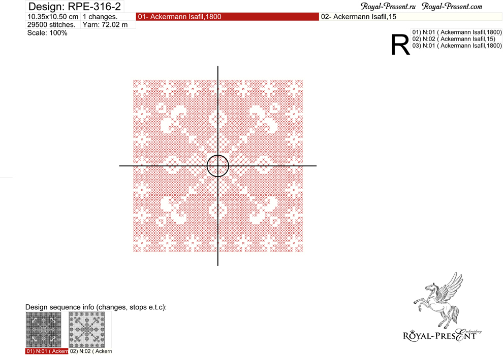 Cross-stitch Machine Embroidery Design Snowflakes - 2 sizes