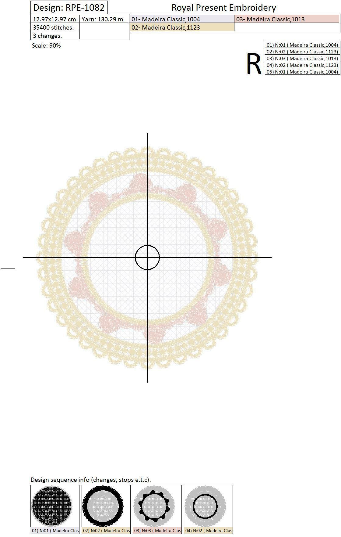 FSL Machine Embroidery Design Blank Monogram