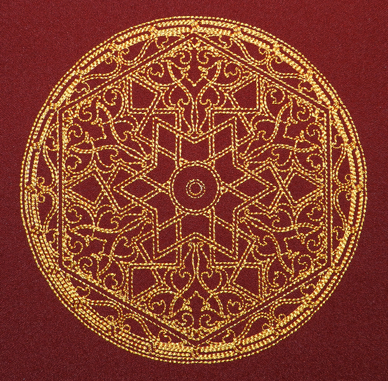 Machine Embroidery Design Islamic ornament RedWork