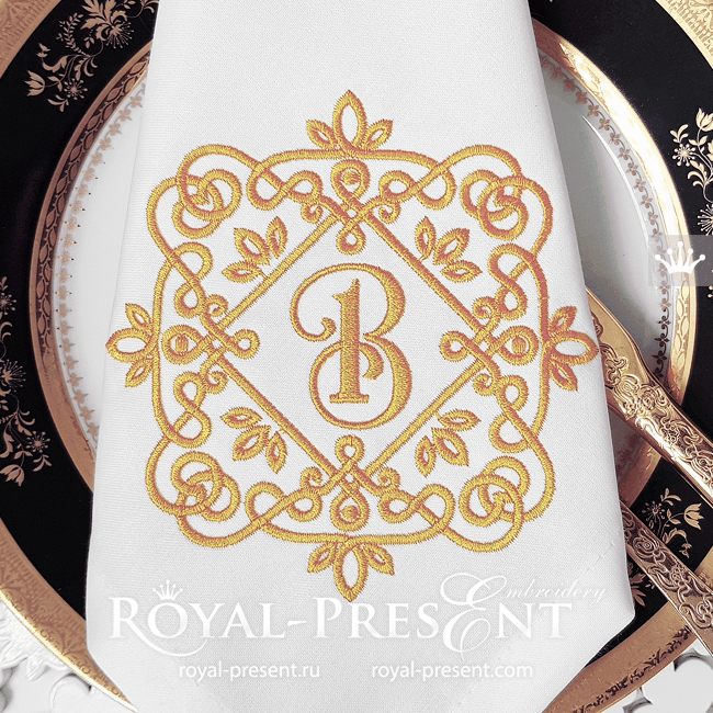 Filigree frame Machine embroidery design - 3 sizes RPE-1837
