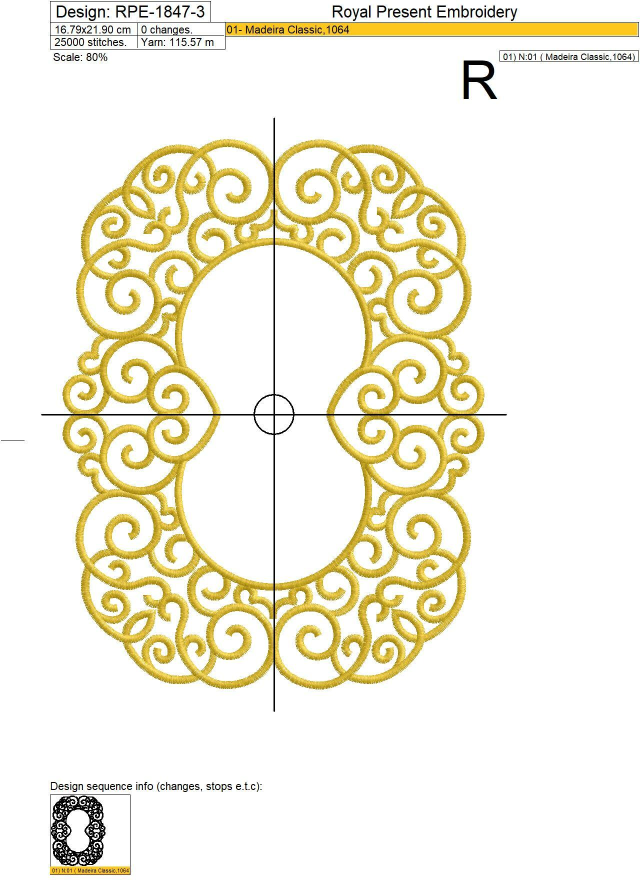 Double Wedding Monogram Blank Embroidery Design - 3 sizes