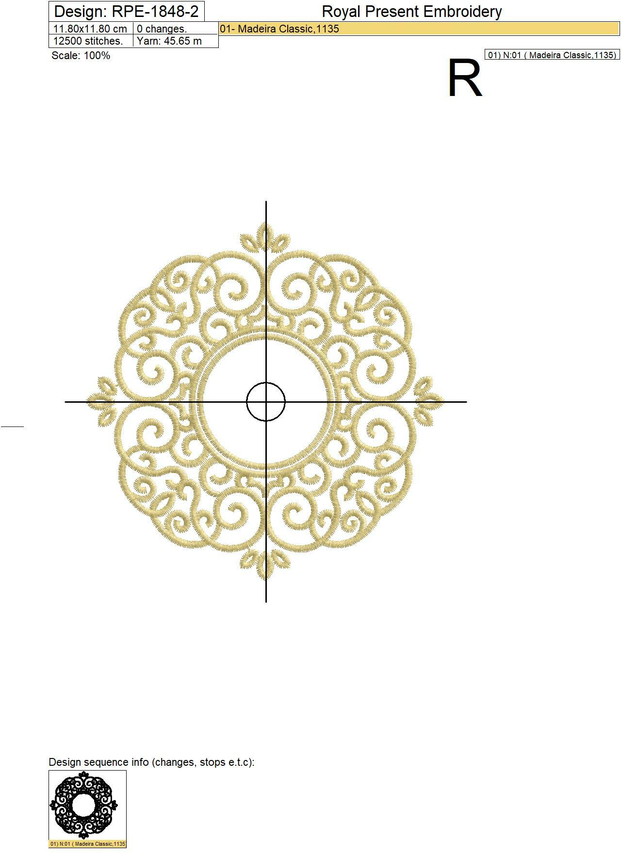 Heirloom Frame Machine Embroidery Design - 4 sizes