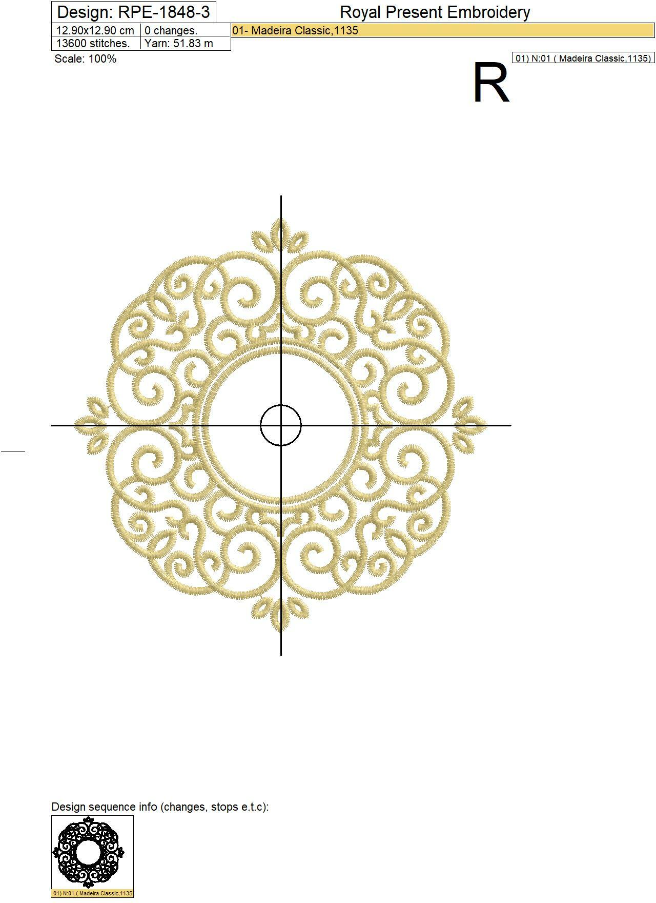Heirloom Frame Machine Embroidery Design - 4 sizes