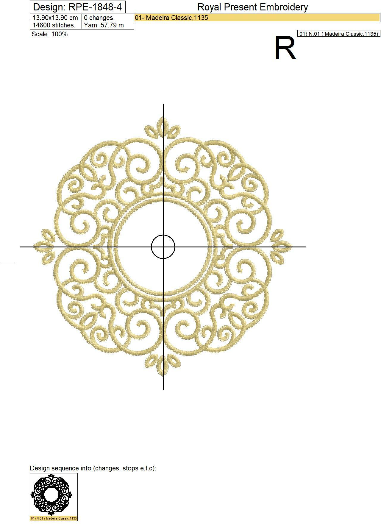 Heirloom Frame Machine Embroidery Design - 4 sizes