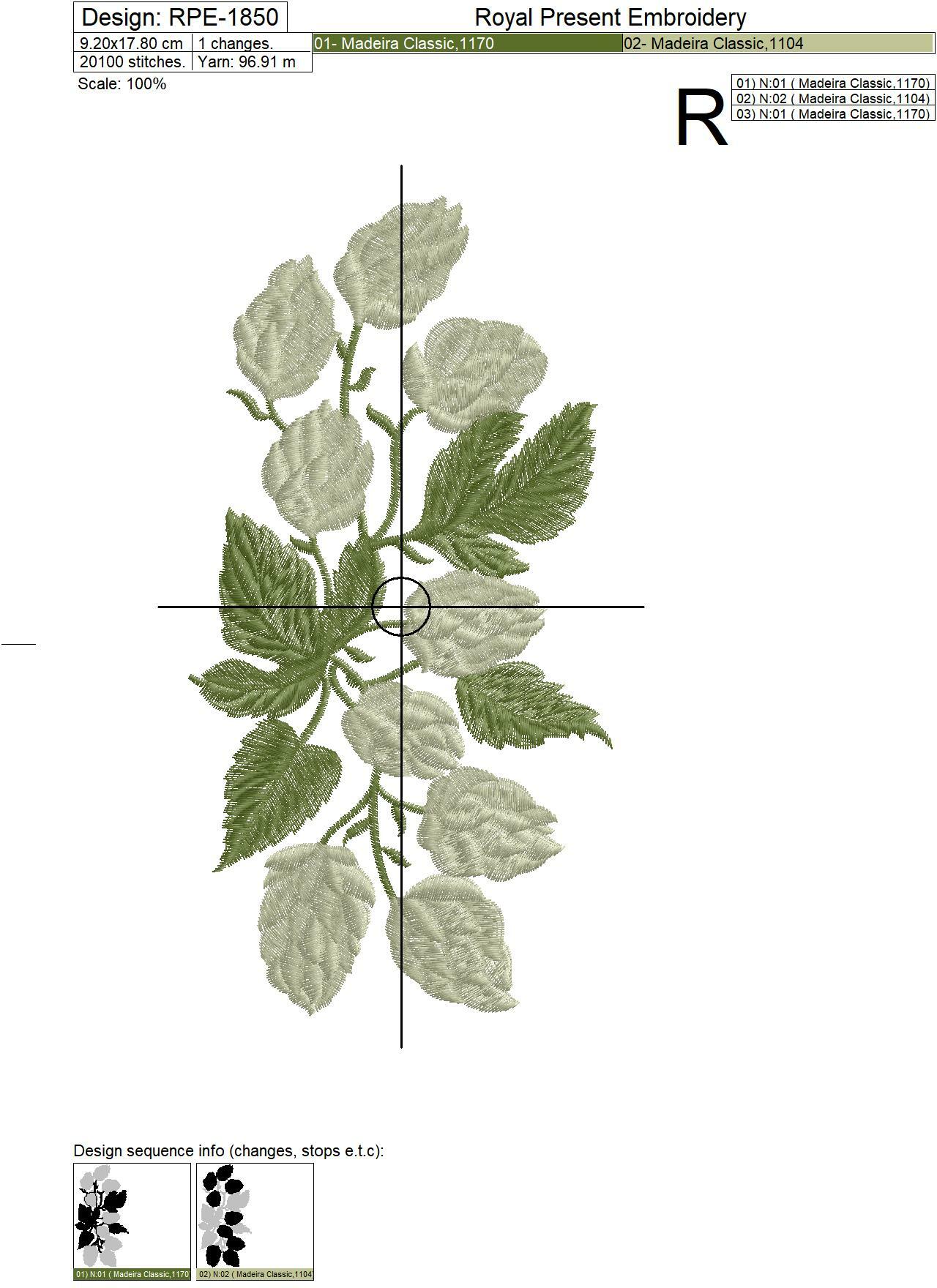 Hops borders Machine Embroidery Designs - 2 sizes