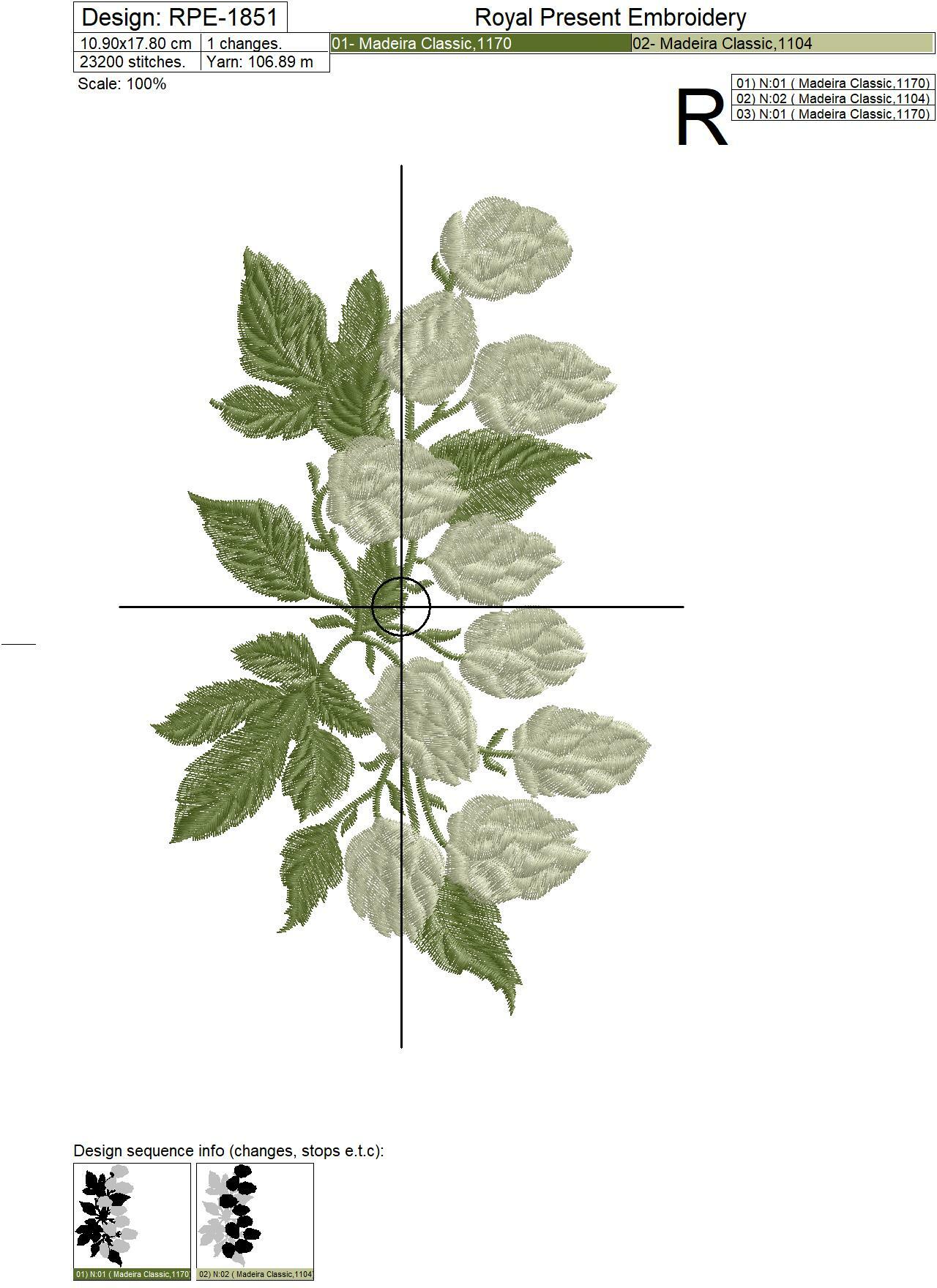 Hops borders Machine Embroidery Designs - 2 sizes