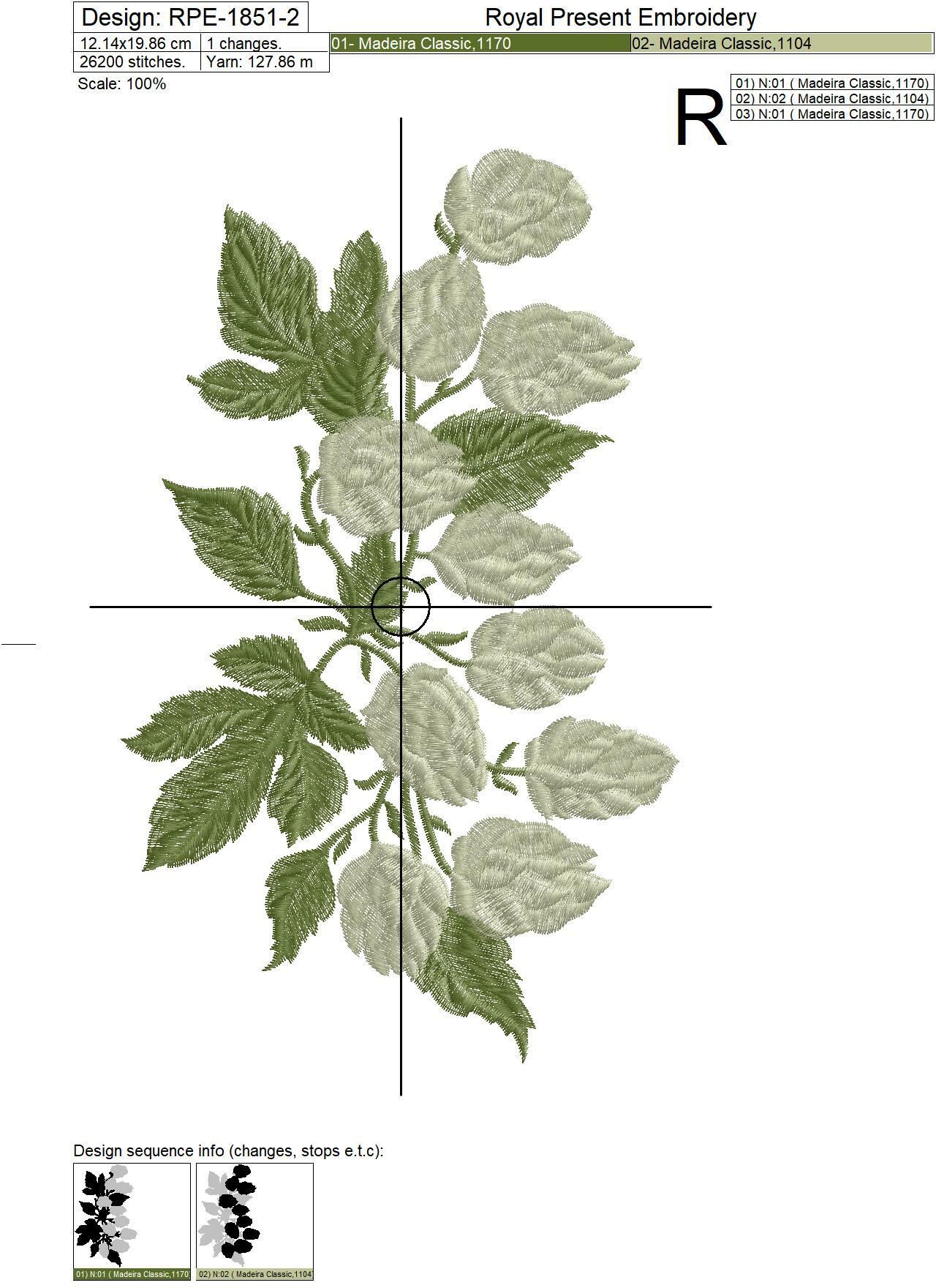 Hops borders Machine Embroidery Designs - 2 sizes