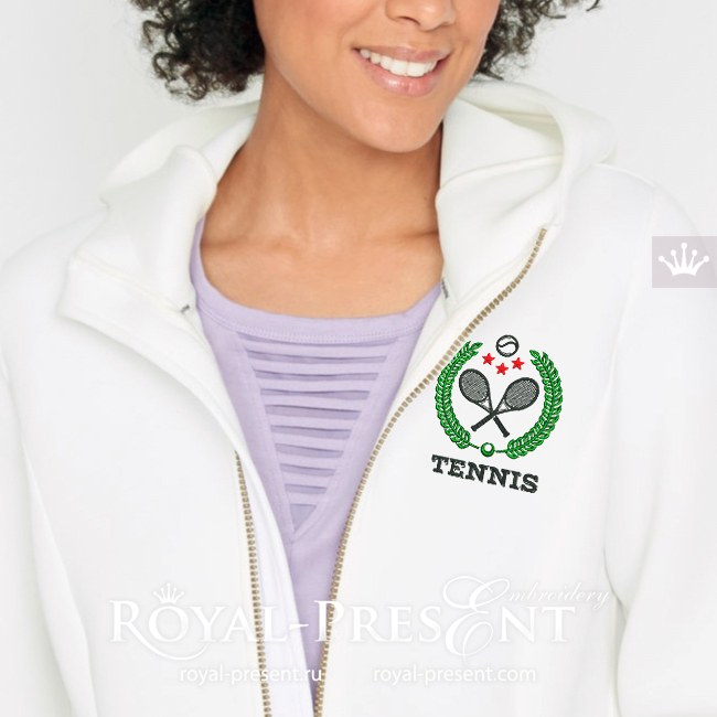 Tennis Logo Machine Embroidery Design - 2 sizes RPE-1875