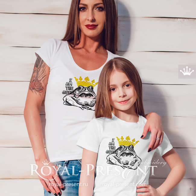Queen Frog Machine Embroidery Design - 5 sizes RPE-1887