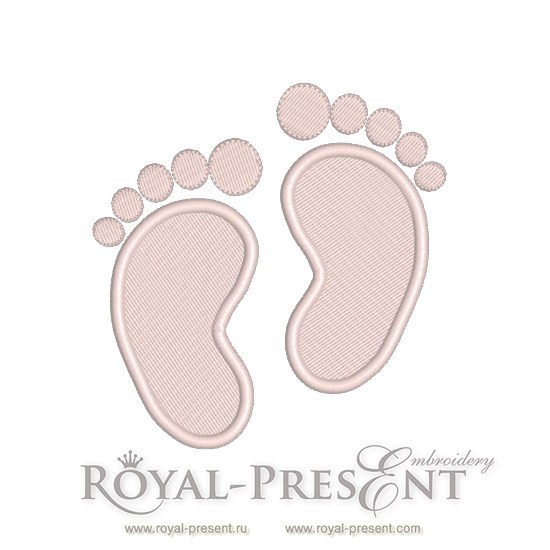 Machine Embroidery Design Baby Feet