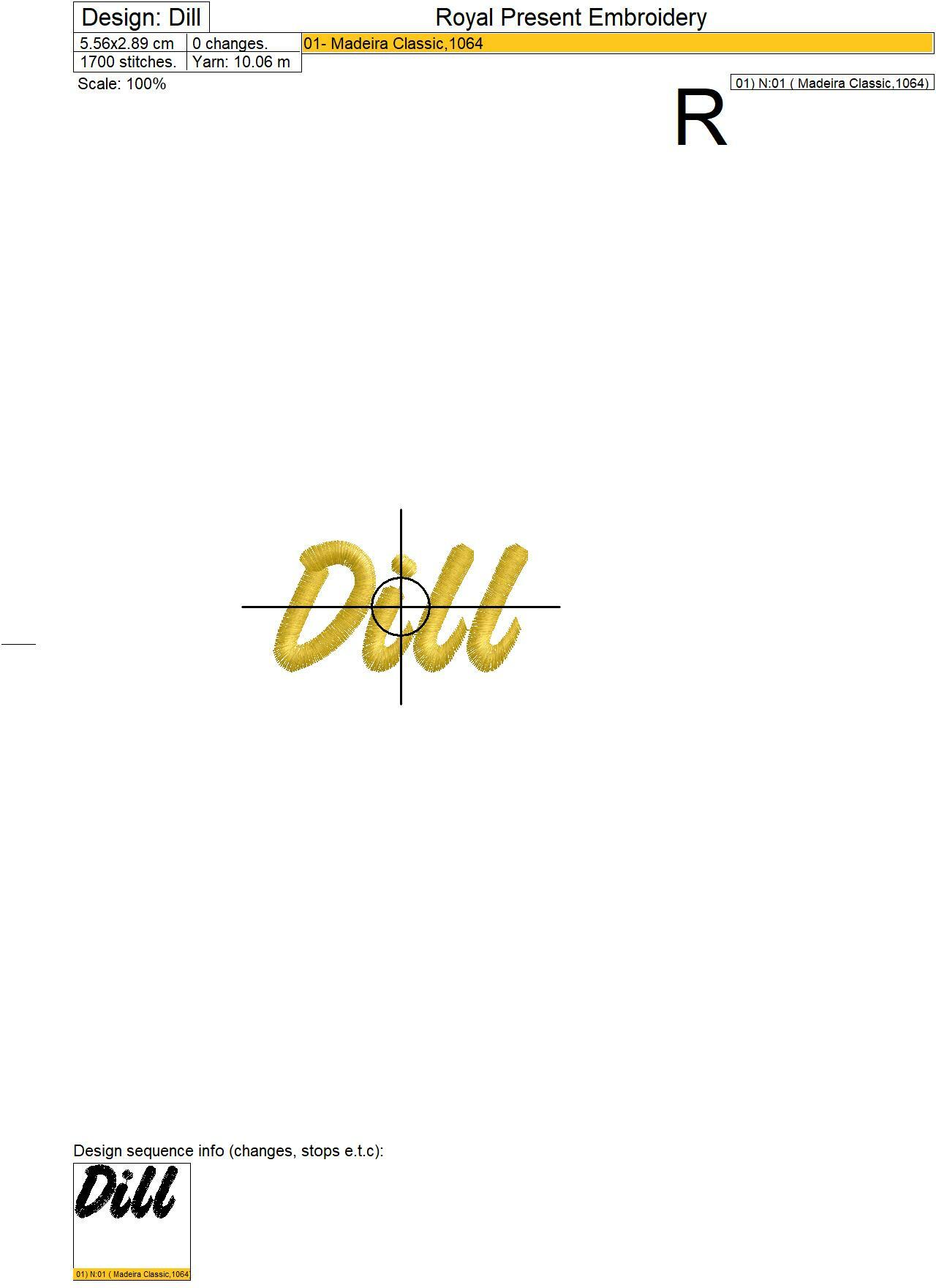 Dill Machine Embroidery Designs