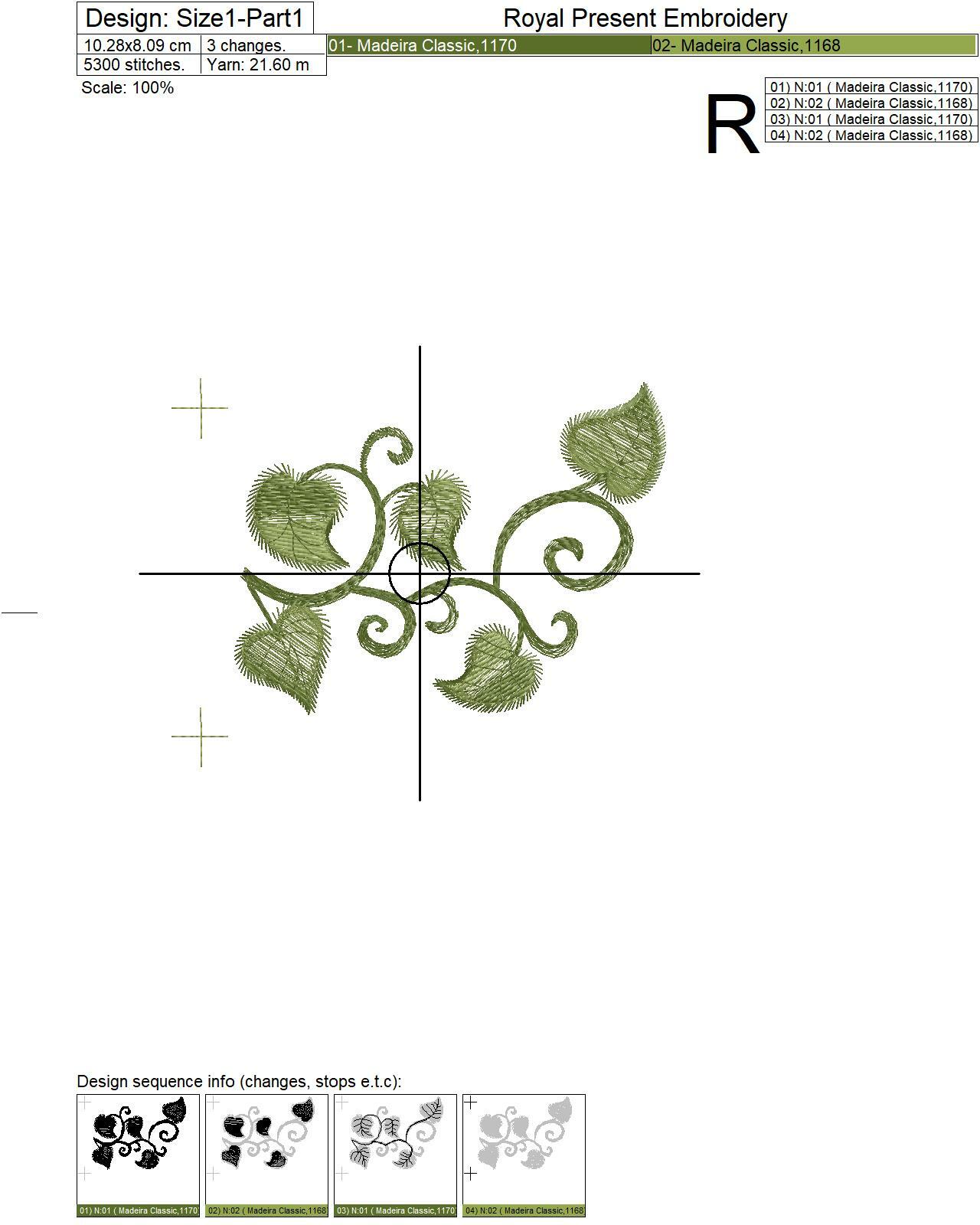 Border Pumpkin with ornament Digital Embroidery Design - 5 sizes