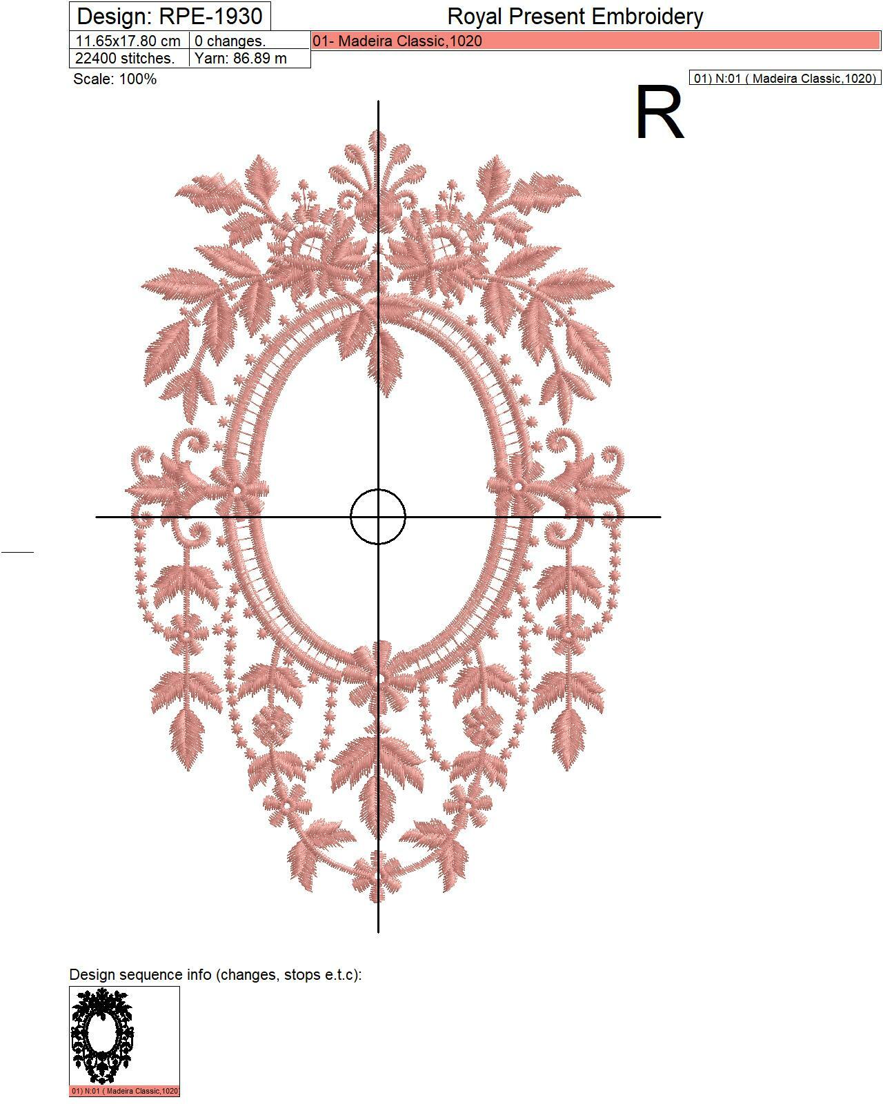 Vintage floral decorative elements digital embroidery designs