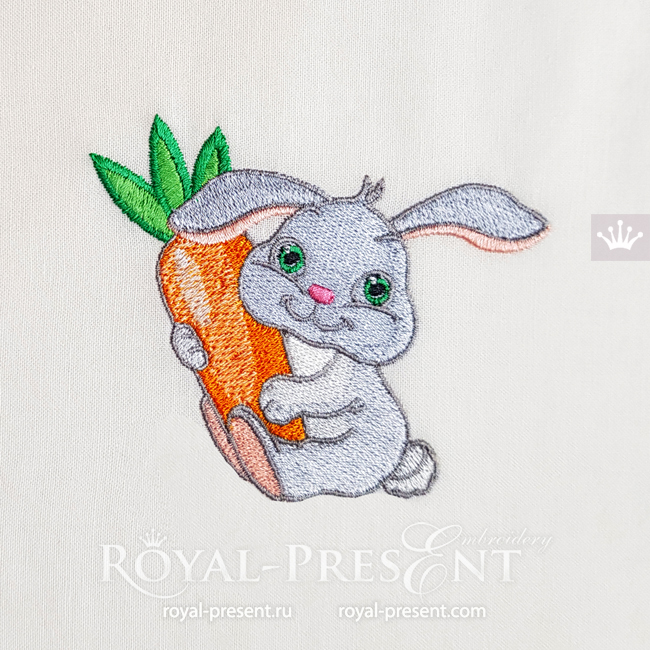 Free Bunny Machine Embroidery Design - 2 sizes