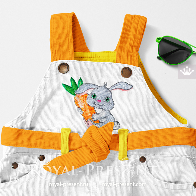 Free Bunny Machine Embroidery Design - 2 sizes RPE-1937