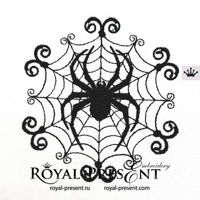 Halloween Spider Web Machine Embroidery Design - 3 sizes