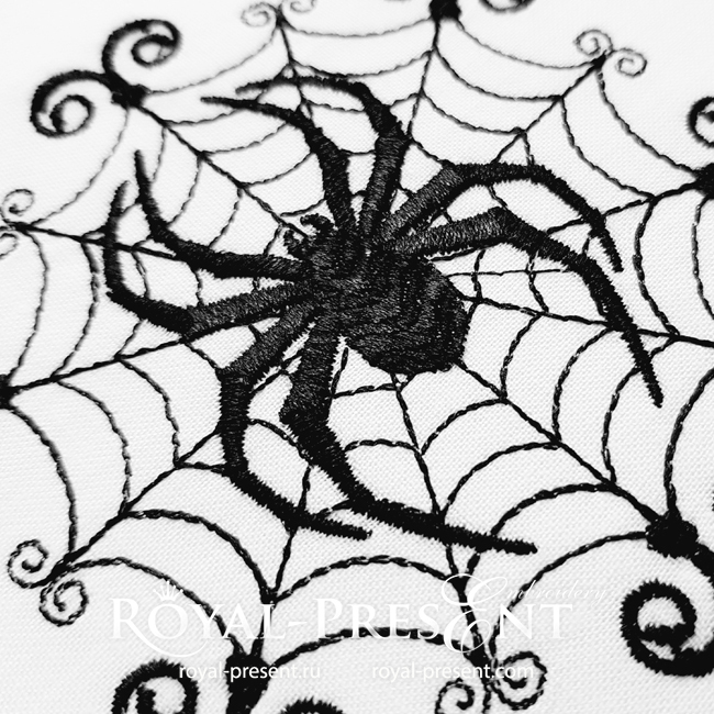 Halloween Spider Web Machine Embroidery Design - 3 sizes