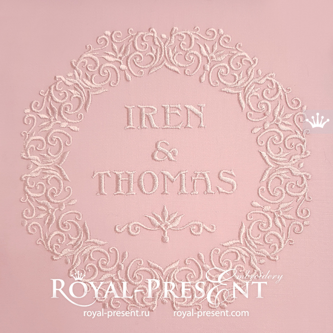 Machine Embroidery Design Decorative frame in Victorian style - 5 sizes RPE-002