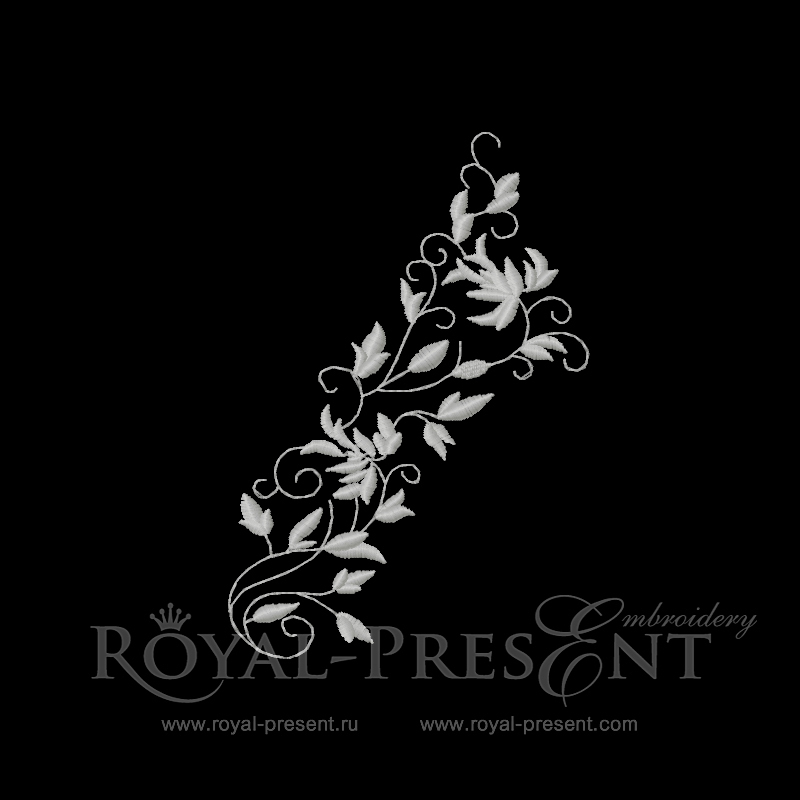Machine Embroidery Design Grey Neckline
