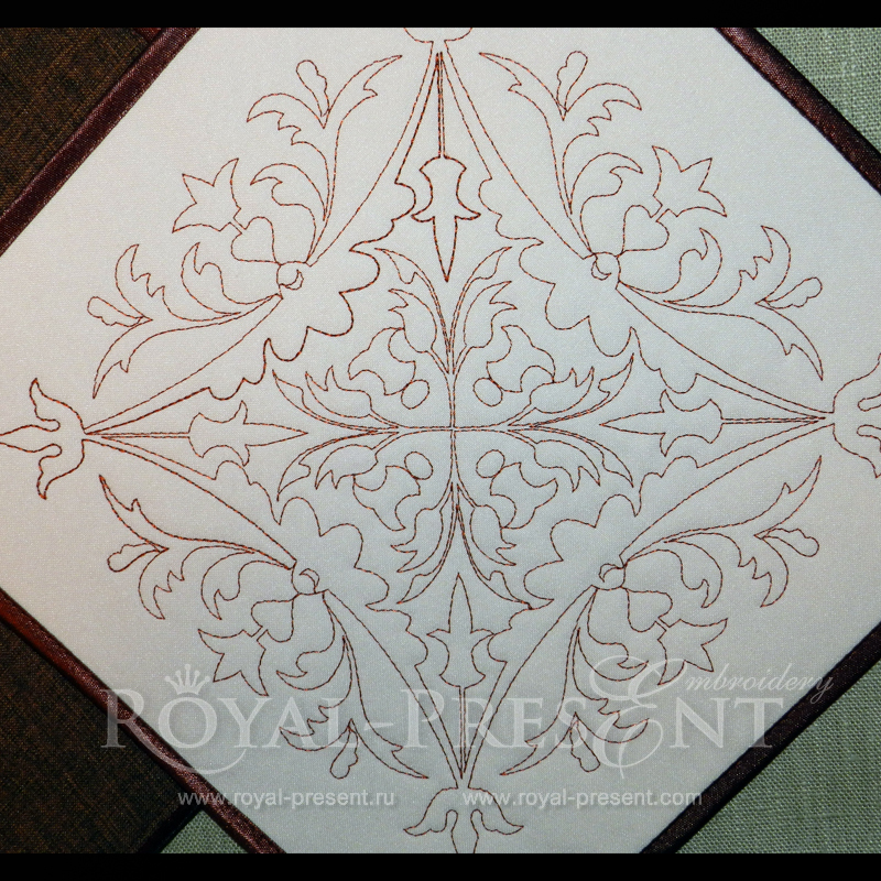Machine Embroidery Design - Marquetry ornamental pattern (3 in 1)