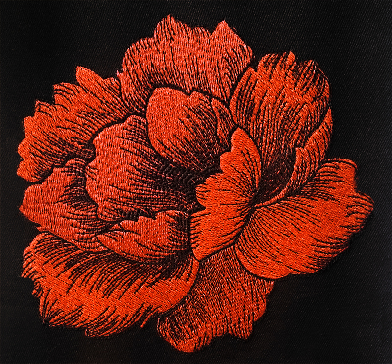 Peony Digital Machine Embroidery Design