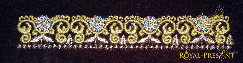 Machine Embroidery Designs Floral Borders - 4 in 1